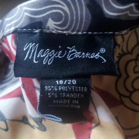 Vintage 90s Maggie Barnes Tunic Top Shirt Blouse 1X - Picture 4 of 6